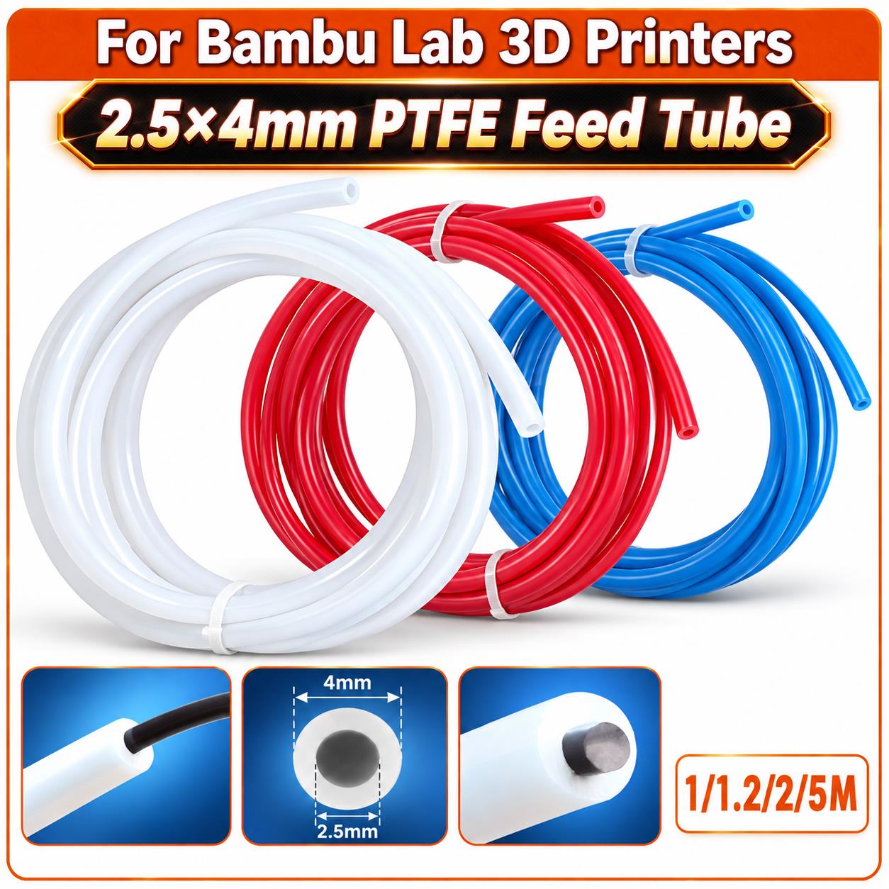 Ptfe Tape Thread - أنبوب تفلون PTFE مقاس 2.5 ×