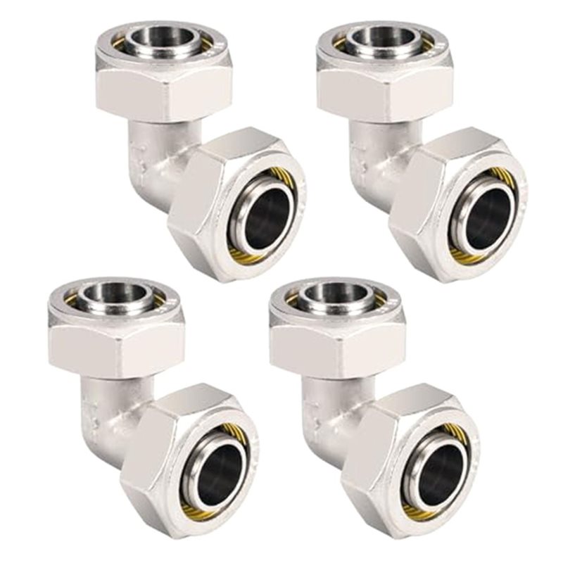 Compression Fitting Brass - مجموعة من 4 قطع من وصلات