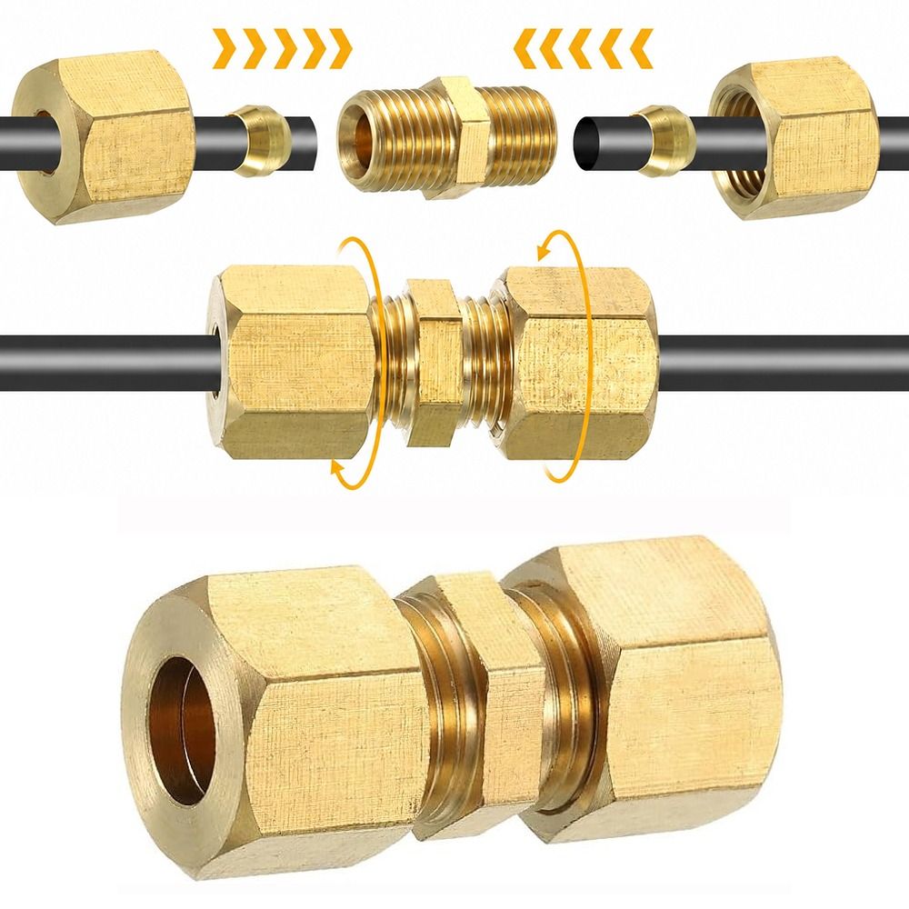 Compression Fitting Brass - وصلة ضغط نحاسية 4 5 6