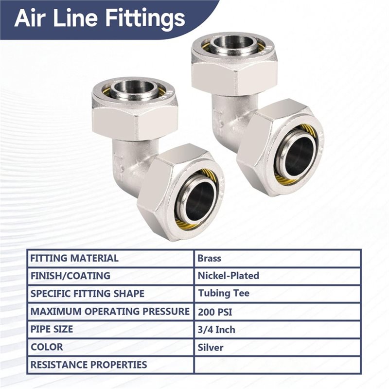 مجموعة من 4 قطع من وصلات خطوط  - مراجعة Compression Fitting Brass وسعره