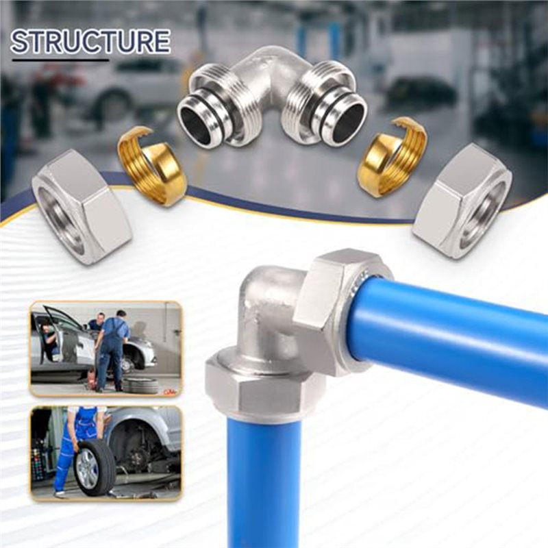 مجموعة من 4 قطع من وصلات خطوط  - مراجعة Compression Fitting Brass وسعره