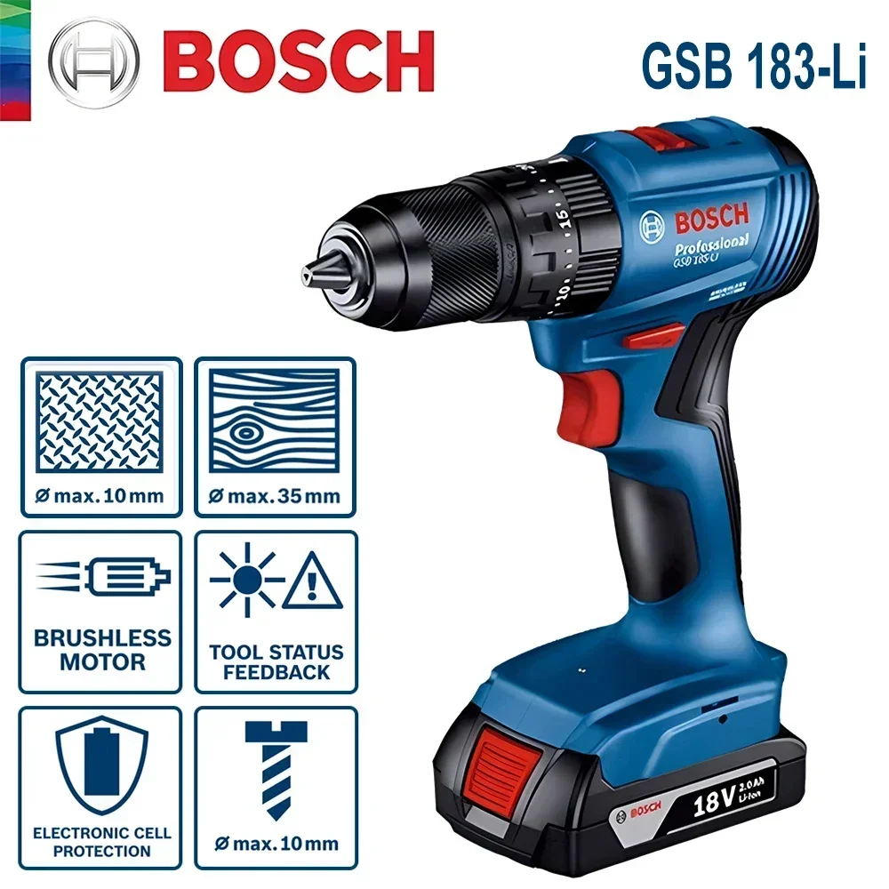 مثقاب بوسش GSB183-LI 18 فولت ل - مراجعة Bosch Drill Gsb 18V وسعره